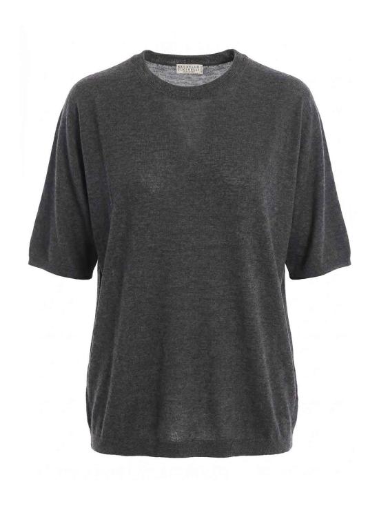 26FW 브루넬로 쿠치넬리 반팔 티셔츠 M13835700C055 GREY