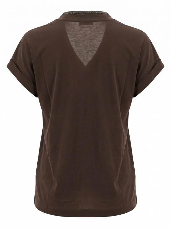 26FW 브루넬로 쿠치넬리 반팔 티셔츠 M0T18BD222C4211 DARK BROWN - BRUNELLO CUCINELLI