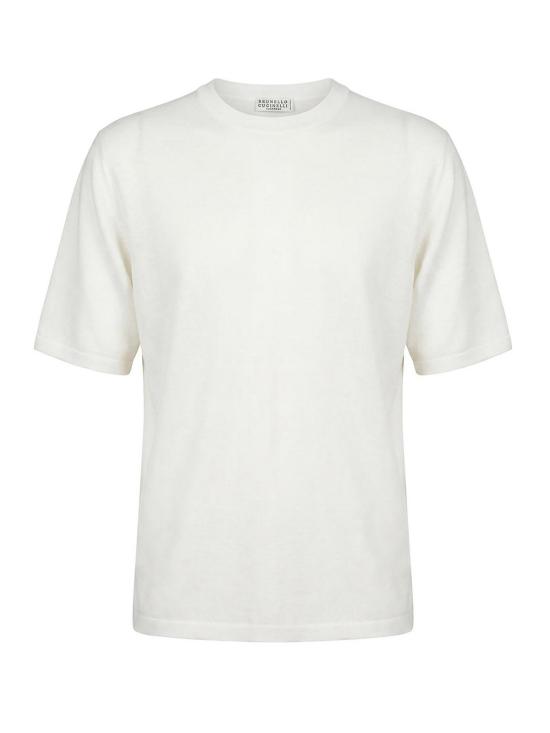 26FW 브루넬로 쿠치넬리 반팔 티셔츠 M13835700C159 WHITE