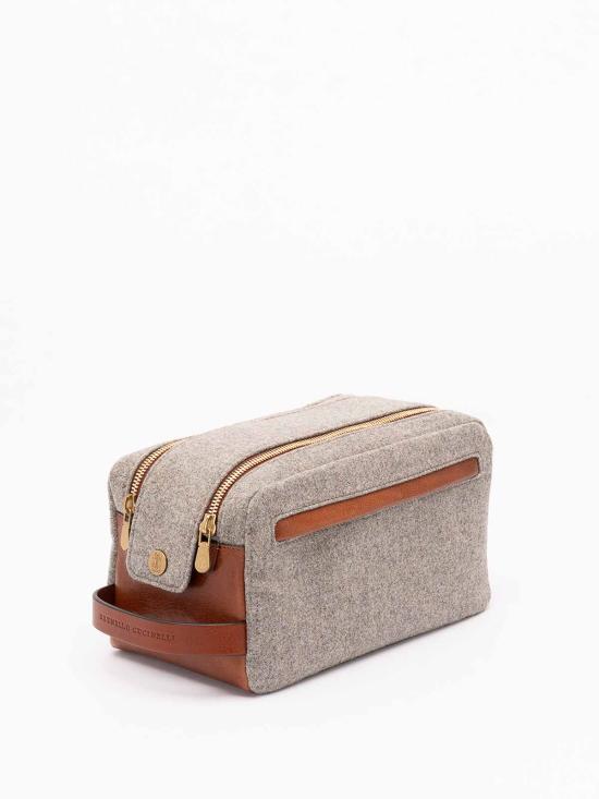 26FW 브루넬로 쿠치넬리 클러치/파우치 MWPABU334CZV25 DARK GREEN - BRUNELLO CUCINELLI
