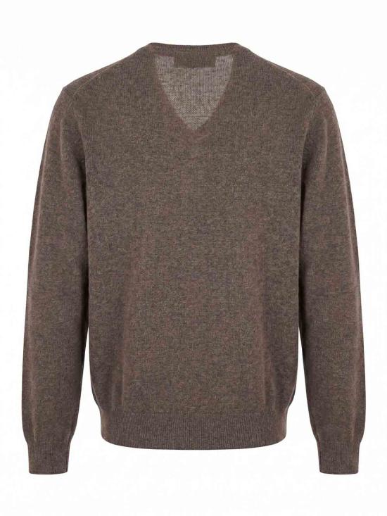 26FW 브루넬로 쿠치넬리 V넥 스웨터 M2200162CU766 GREY - BRUNELLO CUCINELLI