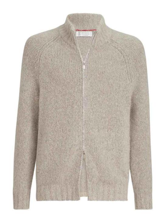 26FW 브루넬로 쿠치넬리 집업 니트 MET302116C9770 GREY