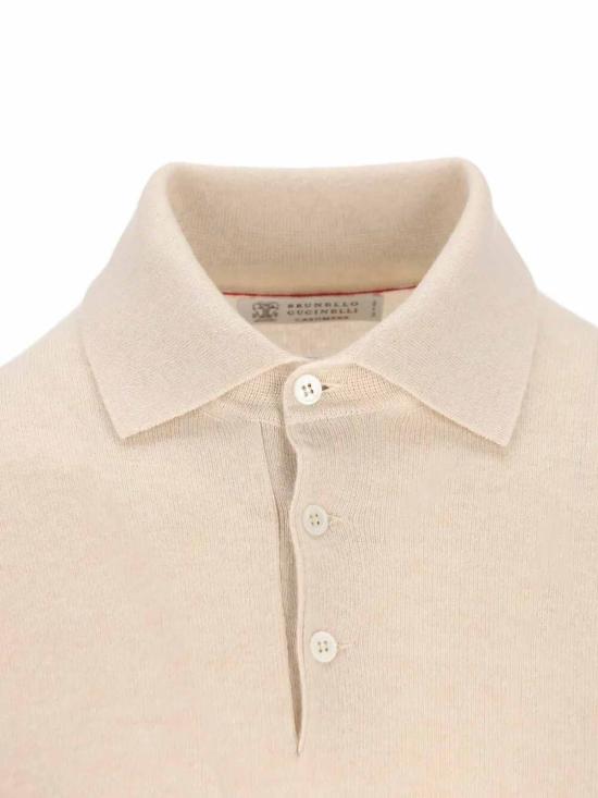 26FW 브루넬로 쿠치넬리 폴로 넥 캐시미어 스웨터 M2200295CFV79 BEIGE - BRUNELLO CUCINELLI