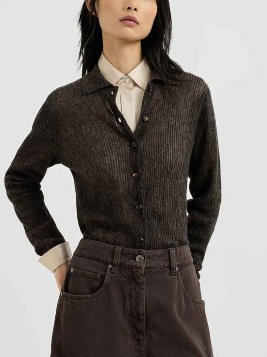 26FW 브루넬로 쿠치넬리 스웨터 MFR493706CHL46 BROWN - BRUNELLO CUCINELLI