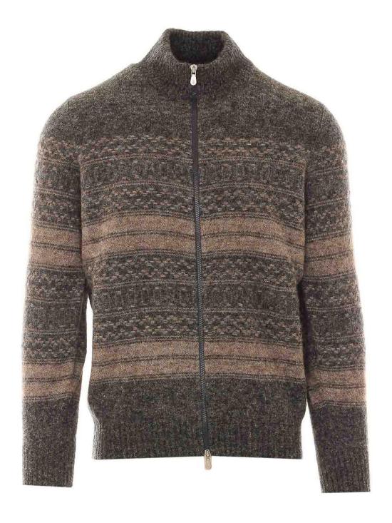 26FW 브루넬로 쿠치넬리 집업 니트 MTF710016CTR58 BROWN