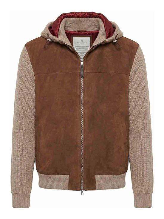 26FW 브루넬로 쿠치넬리 봄버 자켓 MPCLF2053CIW19 BROWN