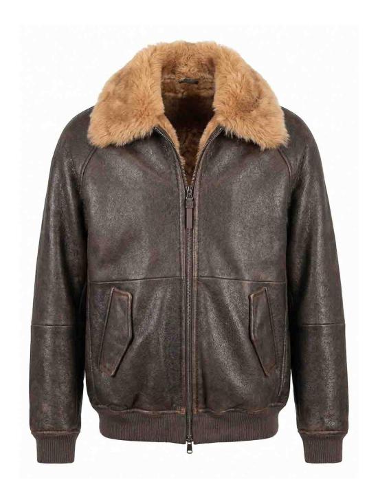 26FW 브루넬로 쿠치넬리 가죽 자켓 MPMMA7564C9998 BEIGE