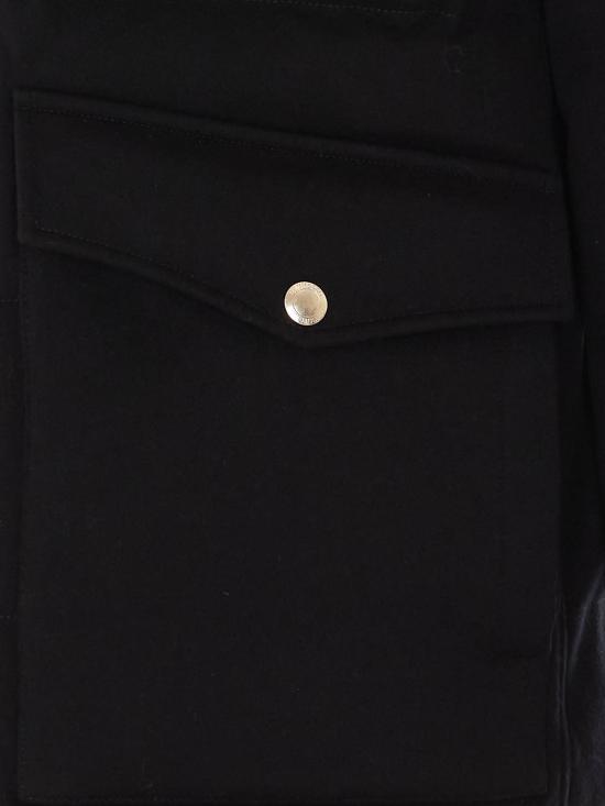 26FW 브루넬로 쿠치넬리 본디드 울 플란넬 탈부착 후드 다운 자켓 MM4701823C101C BLACK - BRUNELLO CUCINELLI
