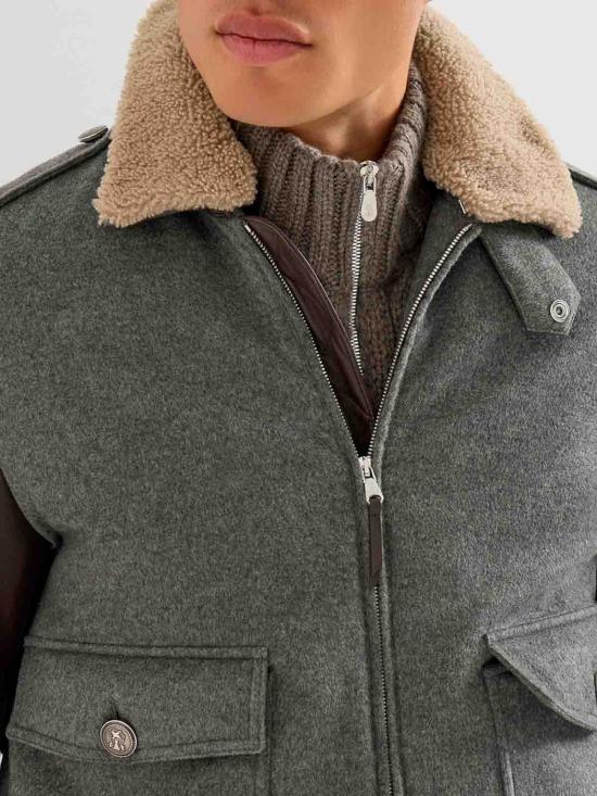 26FW 브루넬로 쿠치넬리 봄버 자켓 MM4006004C4601 GREY - BRUNELLO CUCINELLI