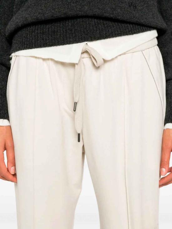26FW 브루넬로 쿠치넬리 스트레이트 팬츠 MH827FB799C9815 WHITE - BRUNELLO CUCINELLI