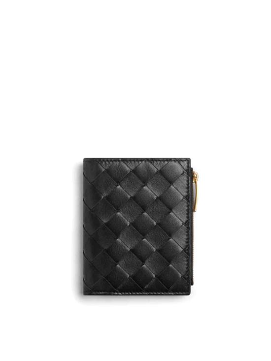 26SS 보테가베네타 인트레치아토 스몰 바이폴드 월렛 742330VCPP38425 BLACK