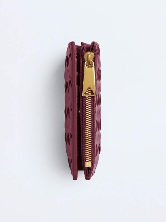26FW 보테가베네타 인트레치아토 스몰 바이폴드 월렛 742330VCPP32247 RED - BOTTEGA VENETA