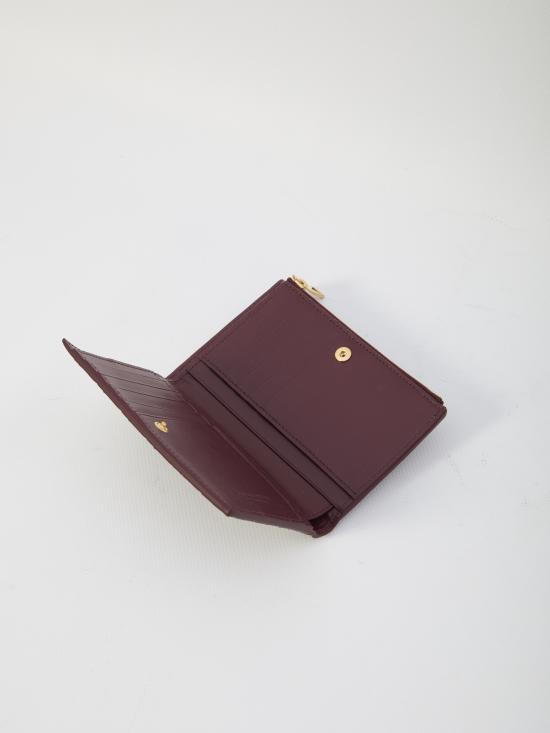 26FW 보테가베네타 인트레치아토 미디움 바이폴드 월렛 749940VCPP22247 BURGUNDY - BOTTEGA VENETA