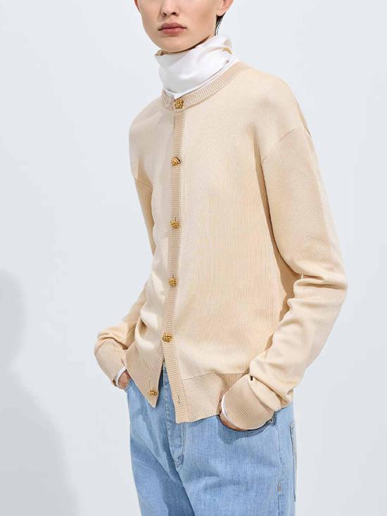 26FW 보테가베네타 스웨터 873930V6MY01331 YELLOW - BOTTEGA VENETA