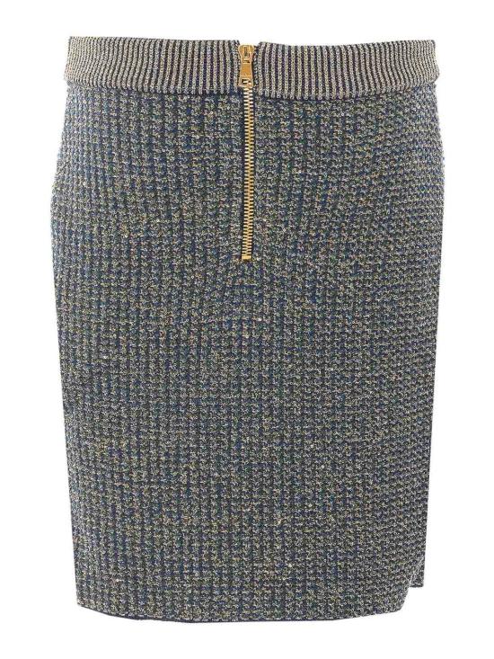 26FW 발망 미디 스커트 HF1LB004KK13SQH BLUE - BALMAIN