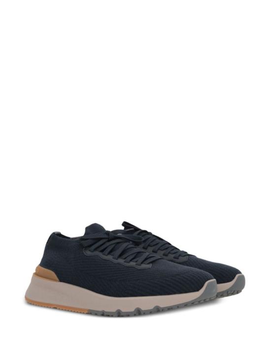 26FW 브루넬로 쿠치넬리 스니커즈 MZUWLBO253 CEG72 BLUE - BRUNELLO CUCINELLI