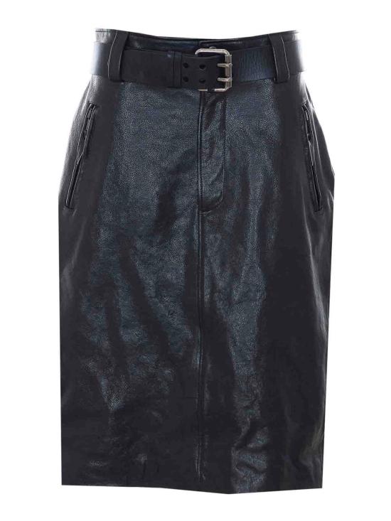 26SS 생로랑 미디 스커트 865021YCVE21023 BLACK - SAINT LAURENT