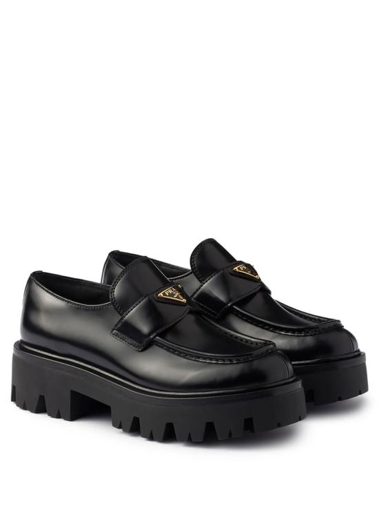 26FW 프라다 모노블럭 러버솔 레더 로퍼 1D185OFB050055 F0002 BLACK - PRADA