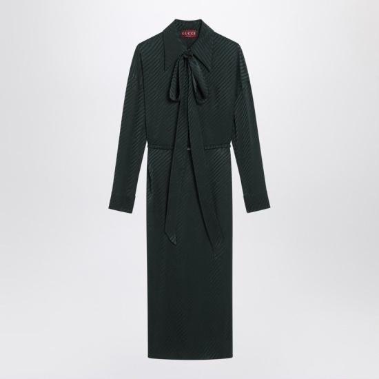 25FW 구찌 롱 원피스 847325ZAM5B 3514 GREEN