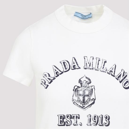  프라다 반팔 티셔츠 3557BSOOO16XQ F0009 White - PRADA