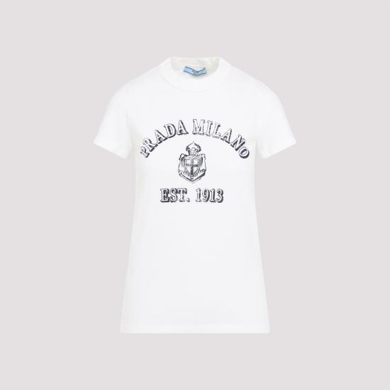  프라다 반팔 티셔츠 3557BSOOO16XQ F0009 White - PRADA