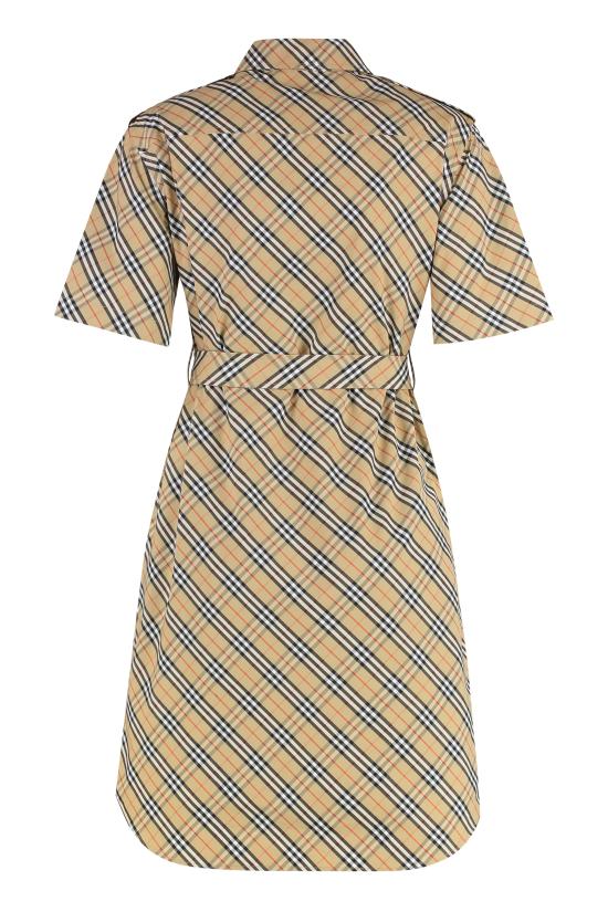  버버리 미디 원피스 8106067165743 B9368 Beige - BURBERRY