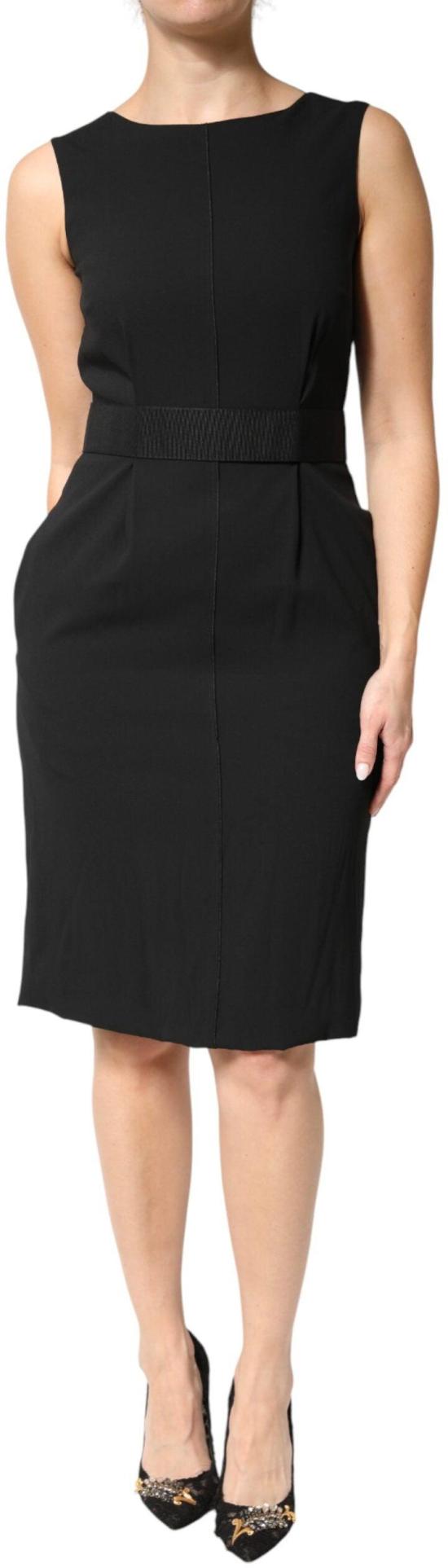 26FW 돌체앤가바나 미디 원피스 9950777671966 BLACK - DOLCE & GABBANA