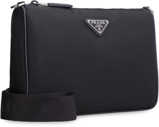 26FW 프라다 리나일론 앤 사피아노 레더 숄더백 2VH113VXOP2DMH F0002 BLACK - PRADA
