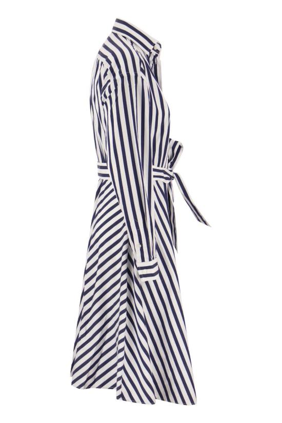  폴로 랄프로렌 미디 원피스 211891428 001 BLUE WHITE - POLO RALPH LAUREN
