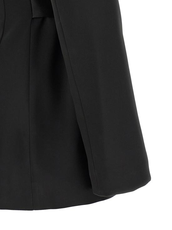 26FW 엘리자베타프랜치 수트 자켓 스트레치 새틴 블레이저 블랙 - ELISABETTA FRANCHI