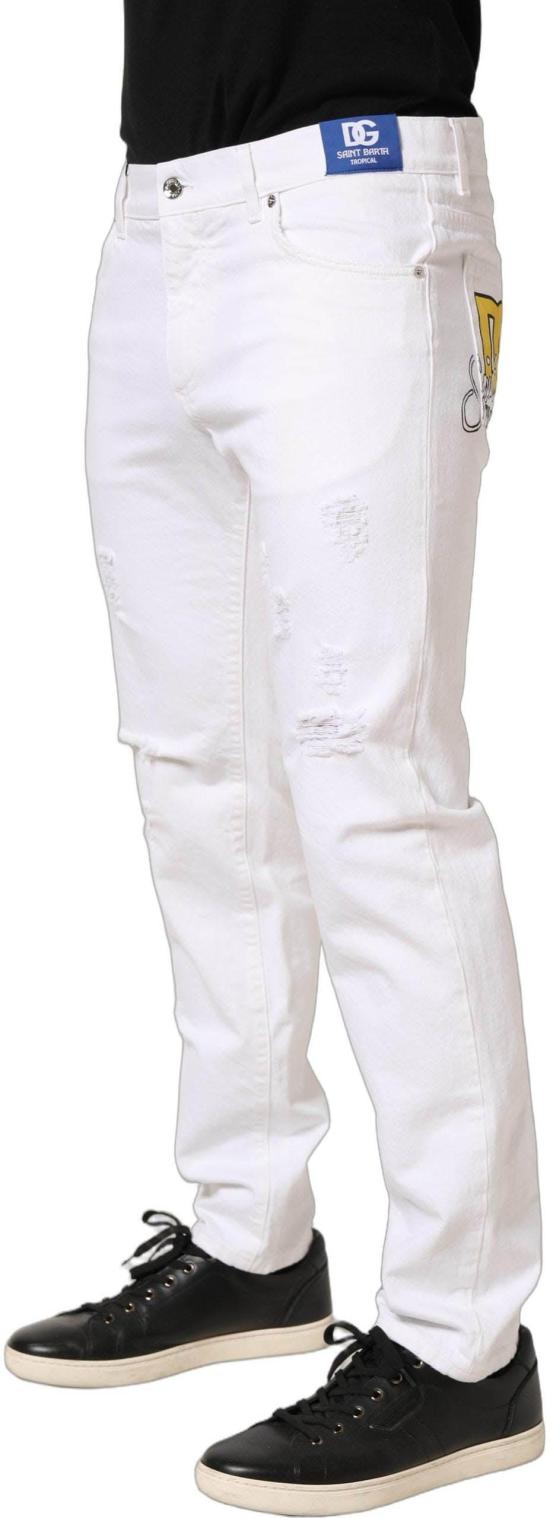 26FW 돌체앤가바나 데님 팬츠 10095432335646 WHITE - DOLCE & GABBANA