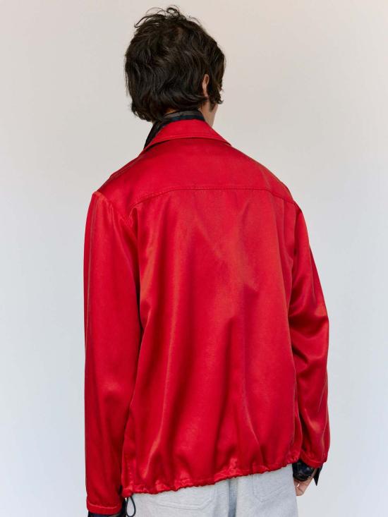  드리스 반 노튼 자켓 Dries Van Noten 레드 보리스 오버다이드 큐프로 재킷 - DRIES VAN NOTEN
