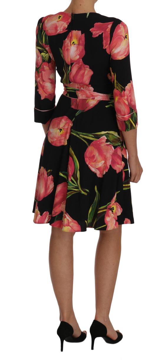 26FW 돌체앤가바나 미디 원피스 9069428998430 BLACK - DOLCE & GABBANA