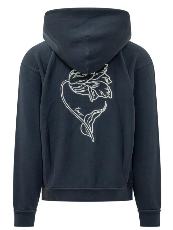 26FW 겐조 긴팔 티셔츠 FG65HO2744MJ 79 BLUE BLACK - KENZO