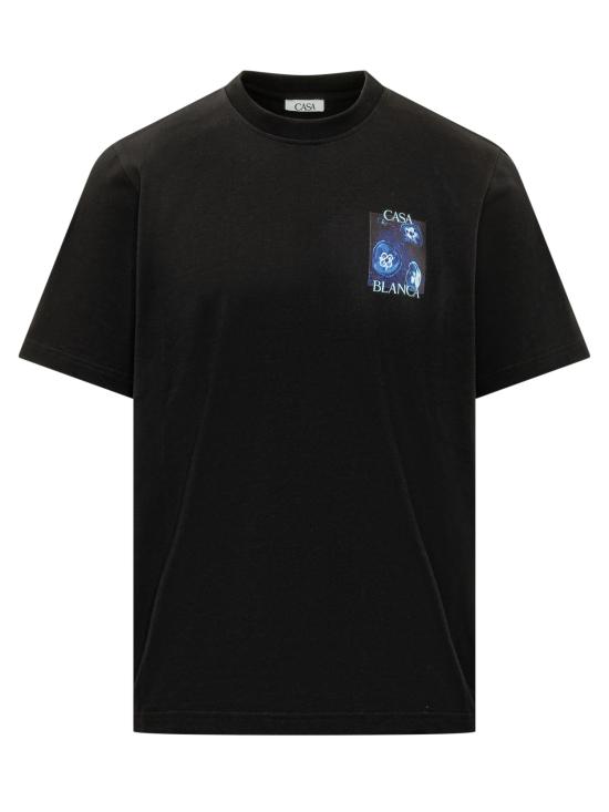 26FW 카사블랑카 반팔 티셔츠 MAW26JTS001 11 BLACK