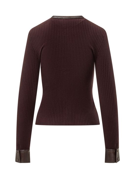 26FW 쿠레쥬 스웨터 326MGI056FI0001 4010 BURGUNDY - COURREGES