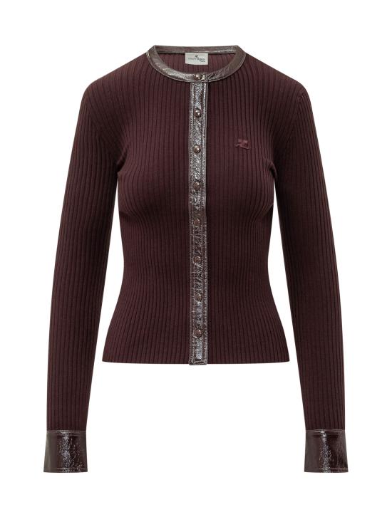 26FW 쿠레쥬 스웨터 326MGI056FI0001 4010 BURGUNDY