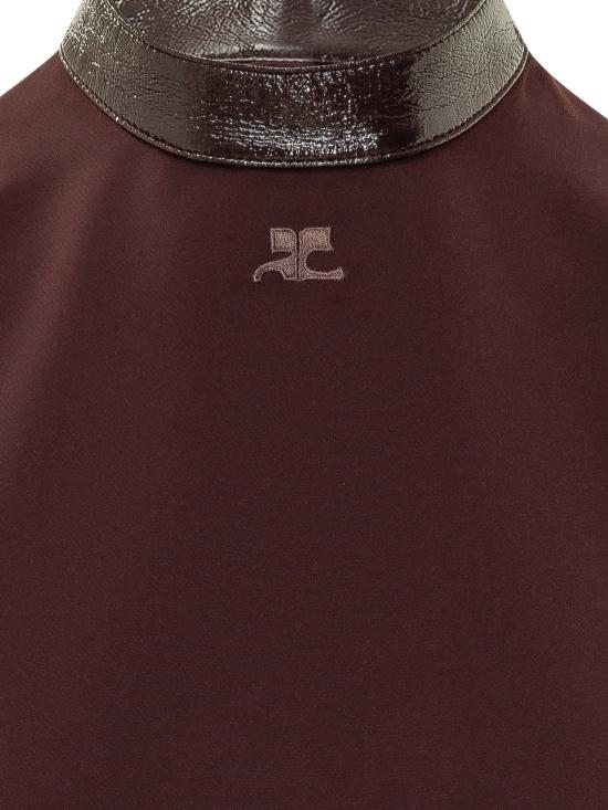26FW 쿠레쥬 반팔 티셔츠 326CTO548PL0159 4090 BURNT RED - COURREGES