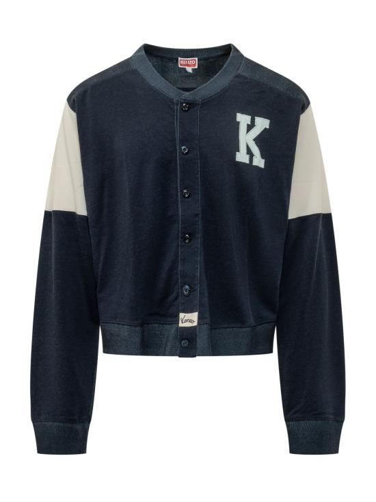 26FW 겐조 긴팔 티셔츠 FG65CA5514SF 79 BLUE BLACK