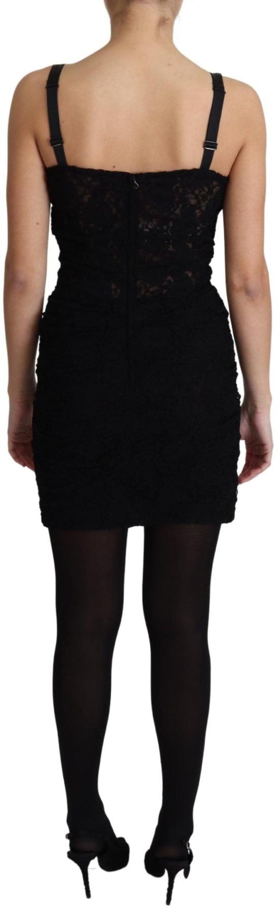 26FW 돌체앤가바나 숏 원피스 9069457473822 BLACK - DOLCE & GABBANA