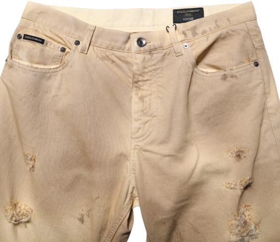26FW 돌체앤가바나 데님 팬츠 9861373264158 BEIGE - DOLCE & GABBANA