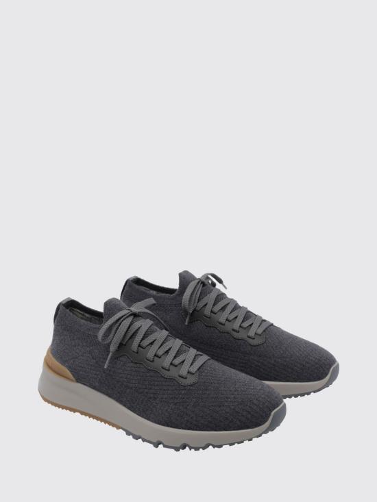 26FW 브루넬로 쿠치넬리 스니커즈 MZUWLBO253 CBB82 Grey - BRUNELLO CUCINELLI