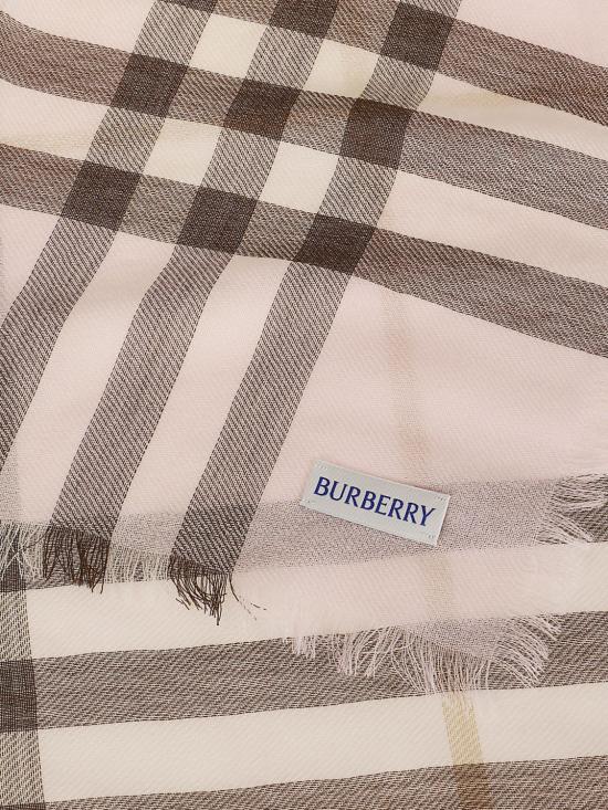 26FW 버버리 와이드 체크 울 스카프 8114135 Pink - BURBERRY