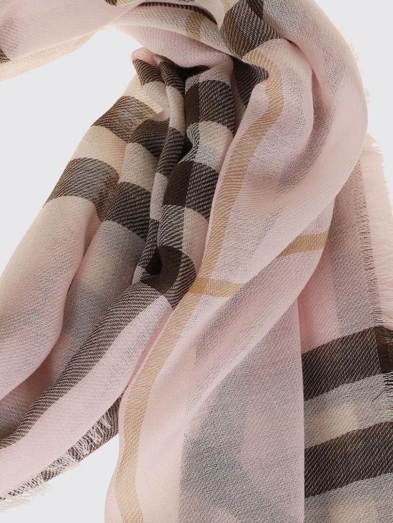 26FW 버버리 와이드 체크 울 스카프 8114135 Pink - BURBERRY