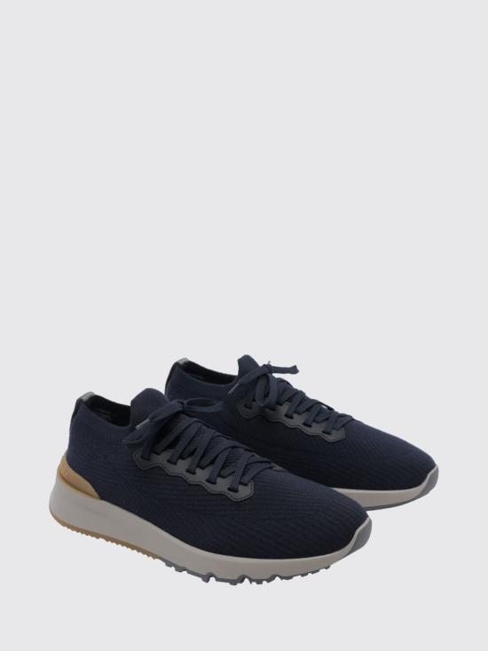 26FW 브루넬로 쿠치넬리 스니커즈 MZUWLBO253 CEG72 Blue - BRUNELLO CUCINELLI