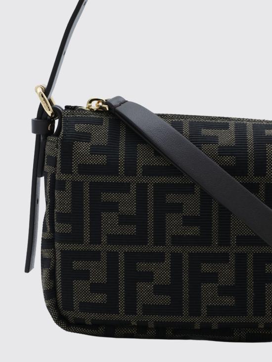 26FW 펜디 FF 자카드 지퍼 탑 스몰 숄더백 FF 자카드 지퍼 탑 스몰 숄더백 8BS123B17A F14YN Tobacco - FENDI