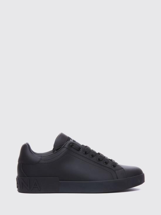 26FW 돌체앤가바나 카프스킨 포르토피노 스니커즈 CS1772A1065 80999 Black