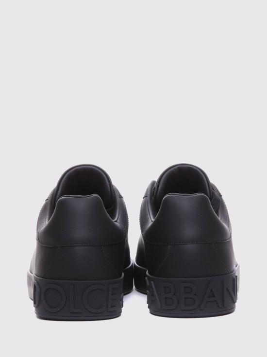 26FW 돌체앤가바나 카프스킨 포르토피노 스니커즈 CS1772A1065 80999 Black - DOLCE & GABBANA