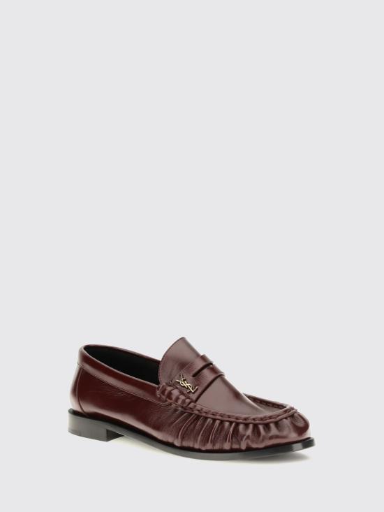 26FW 생로랑 빈티지 보르도 소프트 가죽 로퍼 A001MMAAFGB 6629 Burgundy - SAINT LAURENT