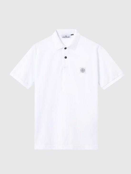 26FW 스톤 아일랜드 폴로 티셔츠 2200011S0039 V0001 White - STONE ISLAND